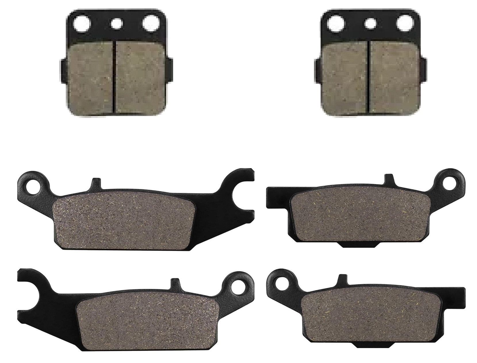 3 Kit plaquettes frein Raven RAV-104-258 Yamaha Raptor 250 Av G, Av D et Artitle=Forme et couleur